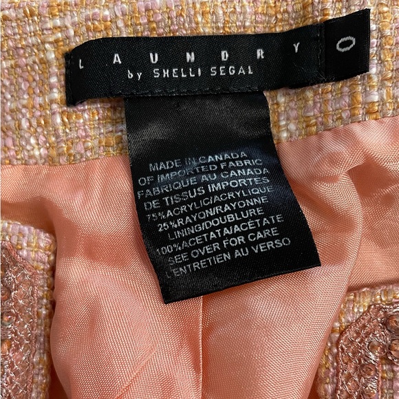 Laundry By Shelli Segal Tweed Jacket Women’s 0 Pink - Early 2000 SEEN ON DEE DEE - Picture 6 of 10